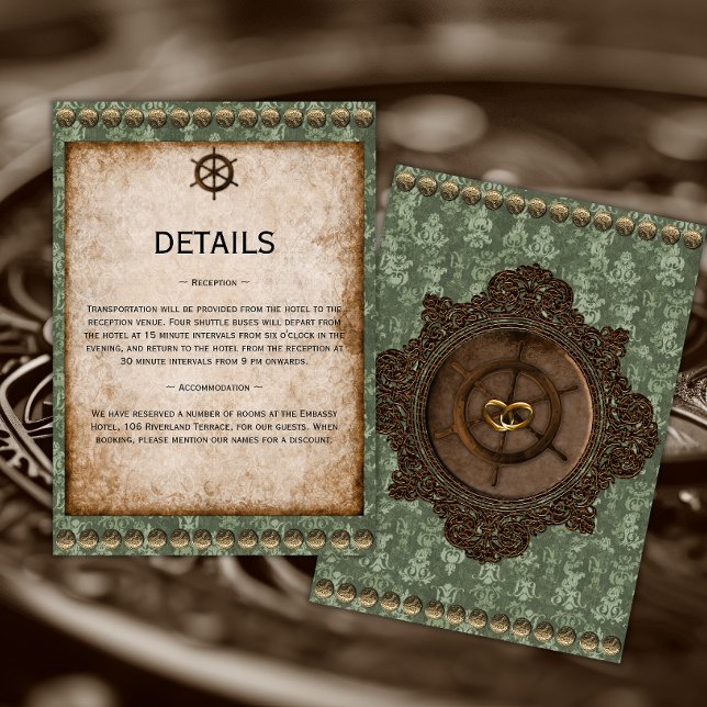 Information om Victorian Elegance Steampunk Bröllo Tilläggskort (Skapare uppladdad)