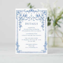 Information om Victorian Ornate Grace Blommigt Blu Tilläggskort