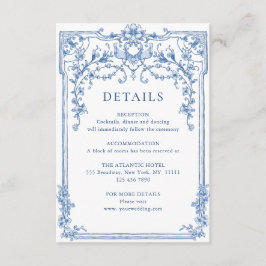 Information om Victorian Ornate Grace Blommigt Blu Tilläggskort