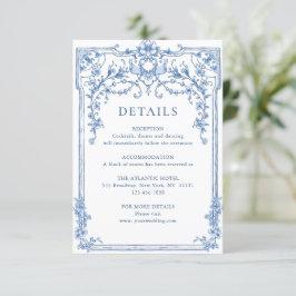 Information om Victorian Ornate Grace Blommigt Blu Tilläggskort