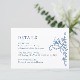 Information om Victorian Ornate Grace Blommigt Blu Tilläggskort