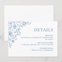 Information om Victorian Ornate Grace Blommigt Blu Tilläggskort