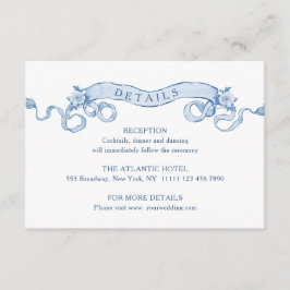 Information om Victorian Ornate Grace Blommigt Blu Tilläggskort