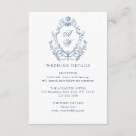 Information om Victorian Ornate Grace Blommigt Blu Tilläggskort