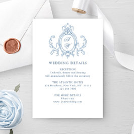 Information om Victorian Ornate Grace Blommigt Blu Tilläggskort