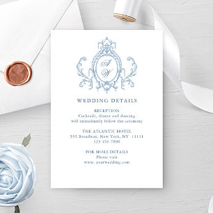 Information om Victorian Ornate Grace Blommigt Blu Tilläggskort