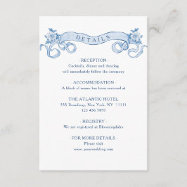 Information om Victorian Ornate Grace Blommigt Blu Tilläggskort