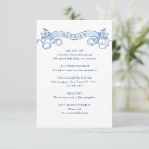 Information om Victorian Ornate Grace Blommigt Blu Tilläggskort