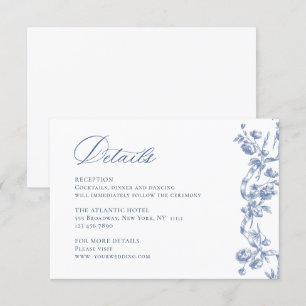 Information om Victorian Ornate Grace Dusty Blue B Tilläggskort