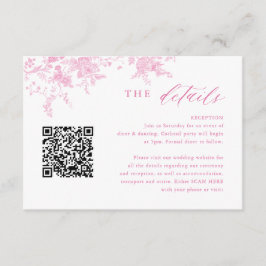 Information om Victorian Toile Rosa Blommigt Bröll Tilläggskort