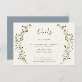 Information om vild Meadow WAN Bröllop Tilläggskort