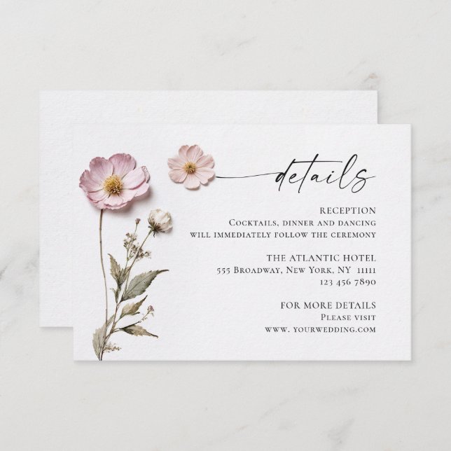 Information om Vilden elegant för vattenfärger i B Tilläggskort (Fram/baksida)