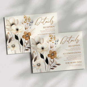 Information om Vilden Flower Blommigt Bröllop Tilläggskort