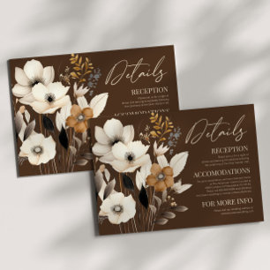 Information om Vilden Flower Blommigt Bröllop Tilläggskort