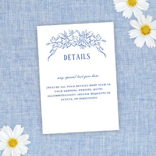 Information om vintage Blue Blommigt Ram Elegant b OSA Kort