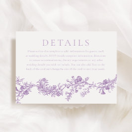 Information om vintage Elegance: Lila Lavender Brö Tilläggskort