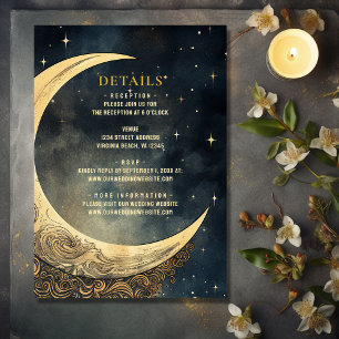 Information om vintage Måne och Stars Celestial Br Tilläggskort