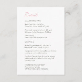 Information om vintage Rosa Blommigt Ro Snöre Bröl Tilläggskort