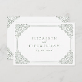 Information om vintage Sage Ram Elegant bröllop En Tilläggskort