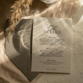 Information om Vintagen  för klassisk Elegant Bröl Tilläggskort