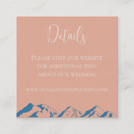 Information om Vinter Mountain Flowers Bröllop-kor Tilläggskort