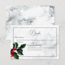 Information om vinterkrans och röd kardinal Bröllo