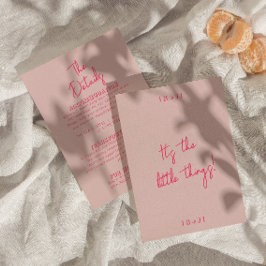 Information om vit Rosa, färgstark modern Bröllop Tilläggskort