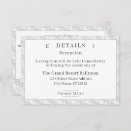 Information om vit Snöre-katolsk monogrammad Tilläggskort