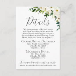 Information om Vita blommor, grekiska, Bröllop, ko Tilläggskort