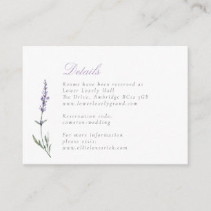 Information om Watercolor Lavender Bröllop Tilläggskort
