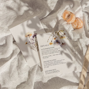 Information om Watercolor Lila Blommigt Bright Brö Tilläggskort