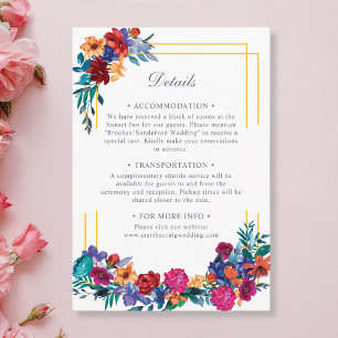 Information om Watercolor Mexican Fiesta Blommigt  Tilläggskort