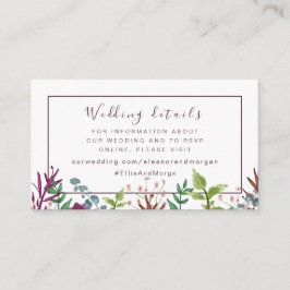 Information om webbplatsen Boho burgundy blommigt Tilläggskort