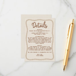 Information om western Rustic Avslappnad Beige Bro Tilläggskort