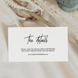 Information om Whimsical Calligraphy Bröllop Onlin Tilläggskort<br><div class="desc">Det här visuella kalligrafkortet för onlinen i bröllop är perfekt för ett modernt bröllop. Utformningen har elegant men ändå rustik typografi för ett enkelt,  minimalt utseende. Välj papper kraft för ett mer strålande utseende.</div>