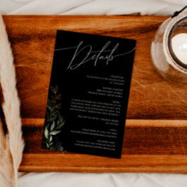 Information om Whimsical Greenery Black and Guld Tilläggskort