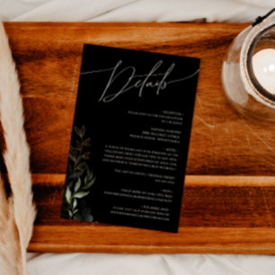 Information om Whimsical Greenery Black and Guld Tilläggskort
