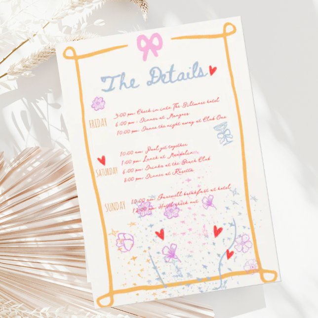 Information om Whimsical Hand plockade Bachelorett Inbjudningar (Skapare uppladdad)