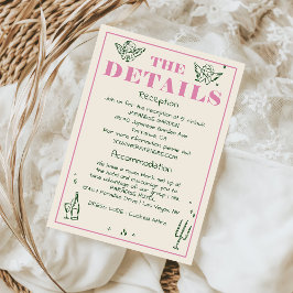 Information om Whimsical Hand plockade Retro Bröll Tilläggskort