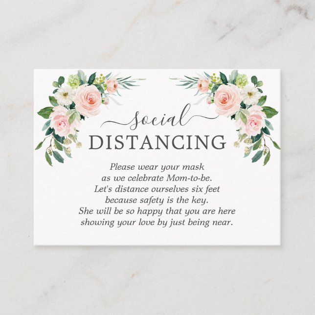 Information om Whimsical  Rosa Flowers Baby Shower Tilläggskort (Framsida)