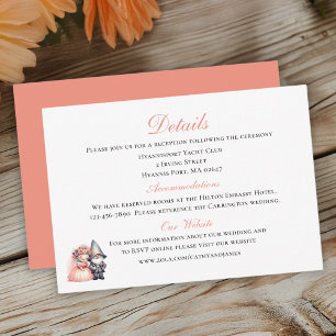 Information om Whimsique Gnome Orange Garden Weddi Tilläggskort