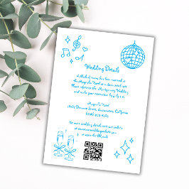 Information om Whimsique Hand plockade Doodle Blue Tilläggskort