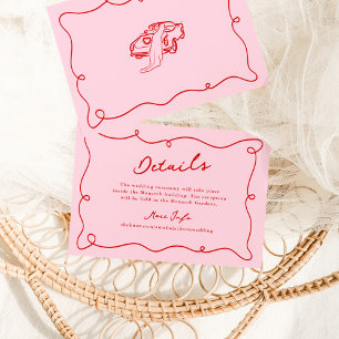 Information om Whimsique Hand plockade Rosa & Red Inbjudningar