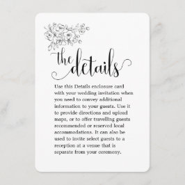 Information om White Bouquet Vi gör Calligraphy Br Tilläggskort