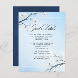 Information om White Cherry Blommar Bröllop Guest Tilläggskort