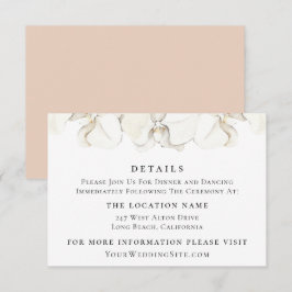 Information om White Orchid Blommigt Bröllop Inbjudningar