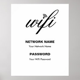 Information om Wi-Fi med anpassningsbar och löseno Poster