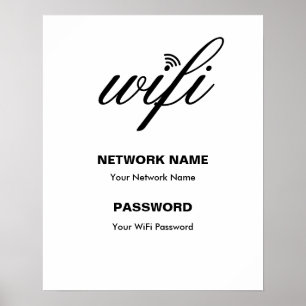 Information om Wi-Fi med anpassningsbar och löseno Poster