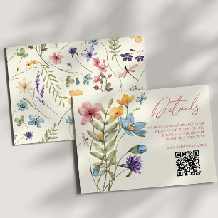 Information om Wildblommes Vild Bröllop QR-kod Tilläggskort