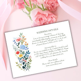 Information om Wildblommor Bohemian Garden Wedding Tilläggskort